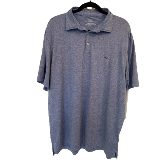 Vineyard Vines Other - Vineyard Vines Performance Polo Men’s XL Blue Short Sleeve Whale Logo Stretch